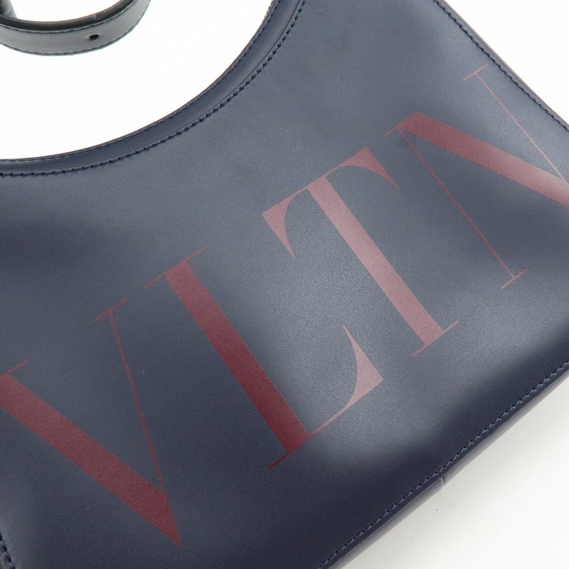 Valentino Garavani Vltn Hobo Printed Leather Navy