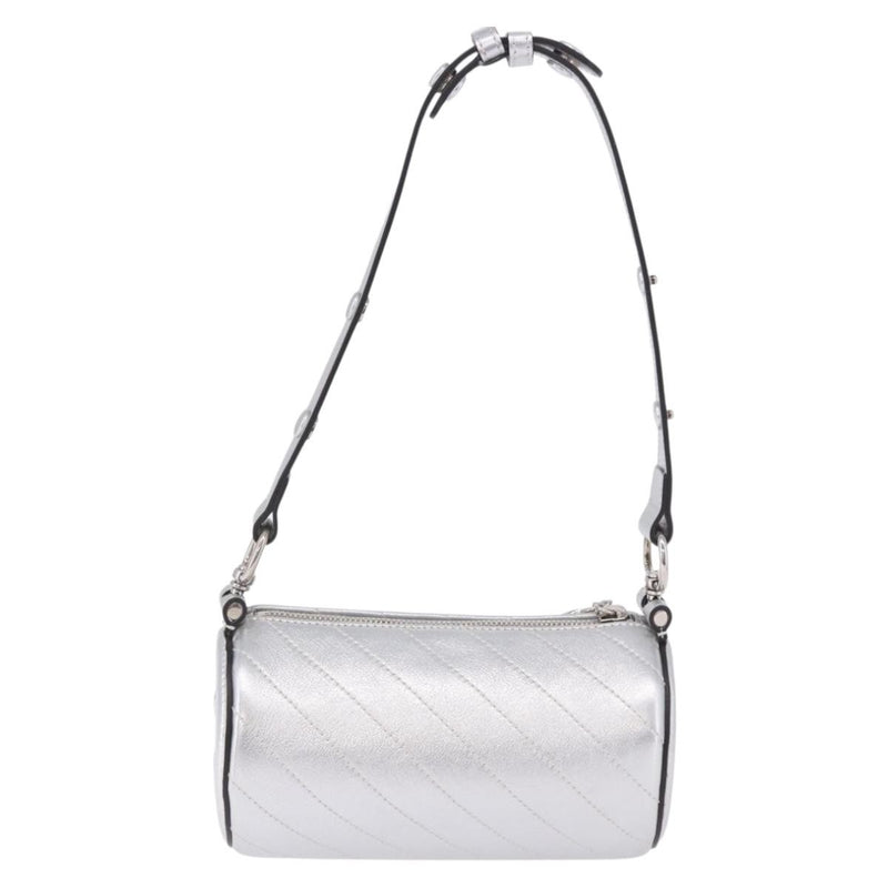 Gucci Blondie Diagonal Quilted Leather Silver Bag