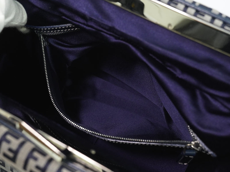 Fendi Vintage Shoulderbag Canvas Navy Bag