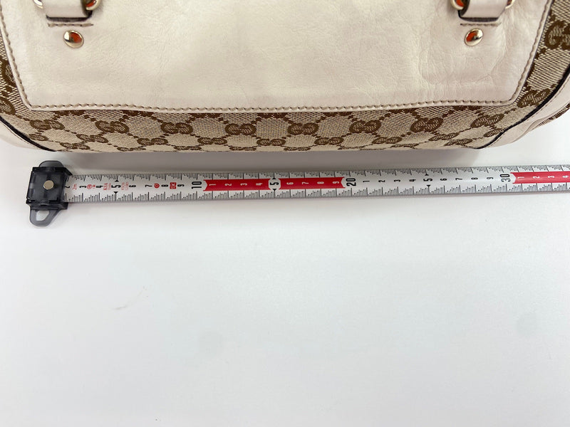 Gucci Trophy Boston Gg Canvas Beige Bag