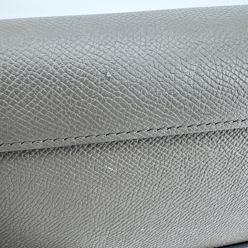 Celine Belt Calfskin Gray Leather Bag