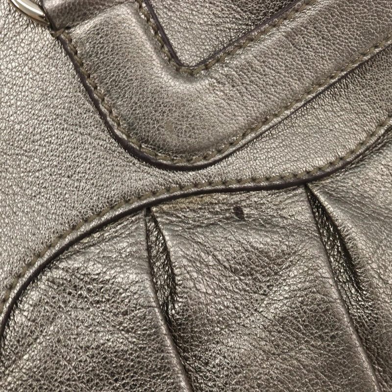 Salvatore Ferragamo Vintage Gancini Top Handle Leather Gold Bag