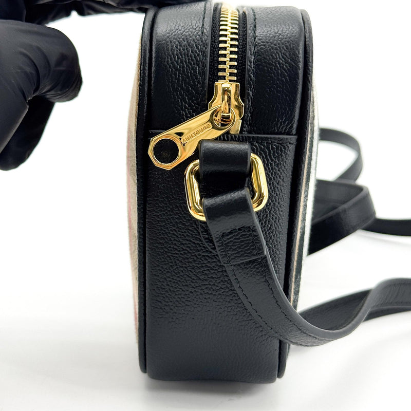 Burberry Camera Vintage Check Canvas Black Bag