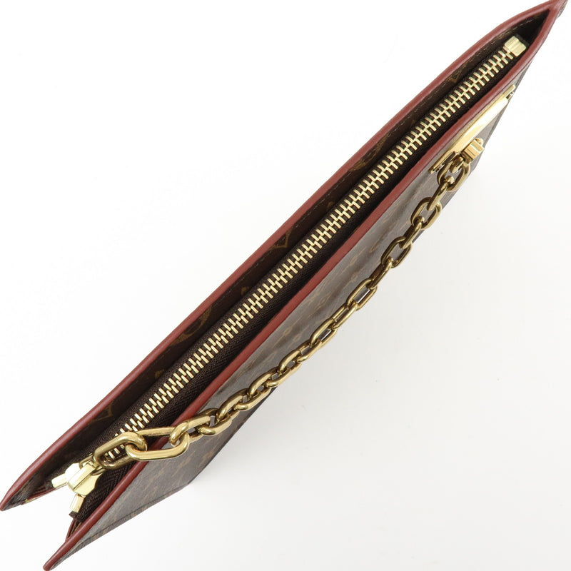 Louis Vuitton Legacy Chain Clutch Monogram Canvas Brown