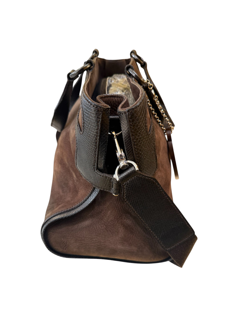 Cartier Marcello Leather Brown Suede Bag