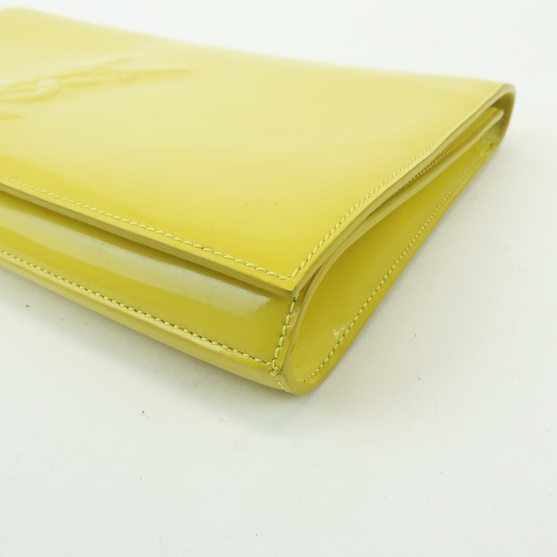 Saint Laurent Belle De Jour Clutch Patent Yellow Patent_leather
