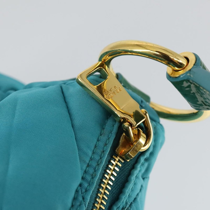 Prada Zip Hobo Chevron Tessuto Blue Nylon