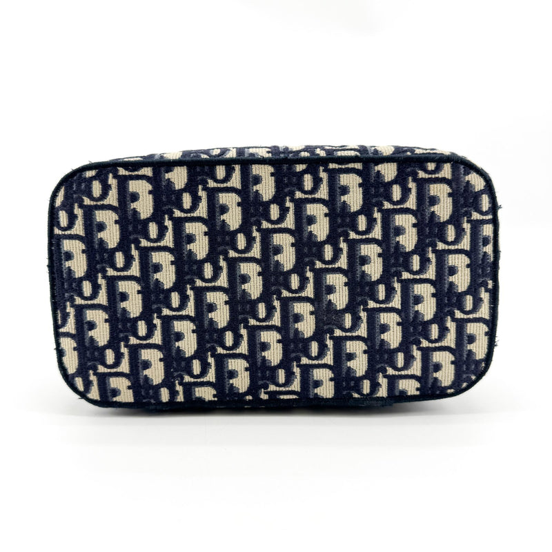 Christian Dior Diortravel Vanity Case Oblique Canvas Beige Bag
