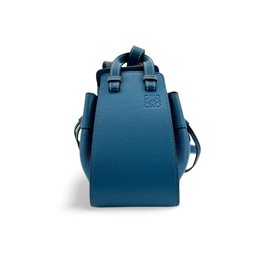 Loewe Hammock Leather Blue Bag