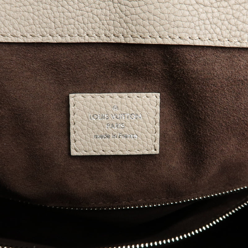Louis Vuitton Babylone Mahina Leather Beige Bag