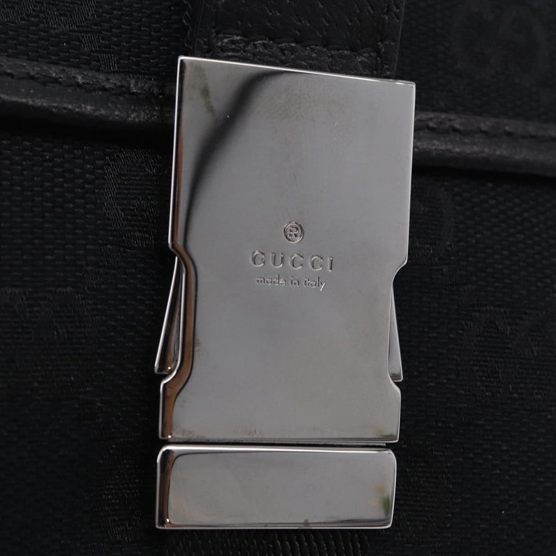 Gucci Buckle Waist Gg Canvas Black Bag