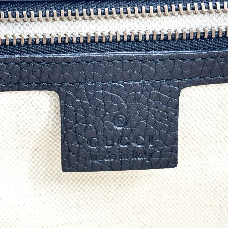 Gucci Gg Marmont Top Handle Leather Black Bag