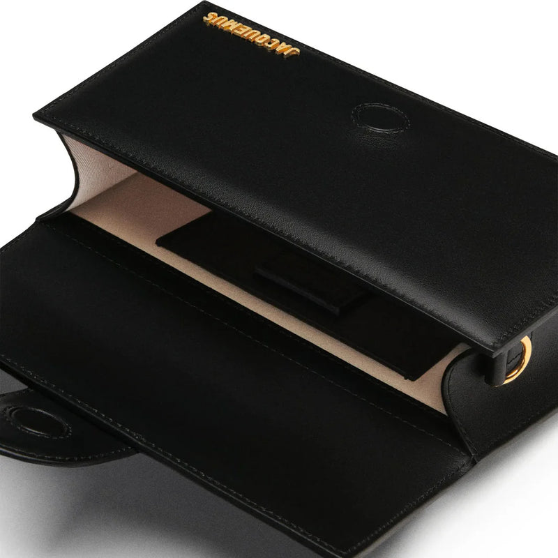 Jacquemus Le Grand Bambino Flap Leather Black Bag