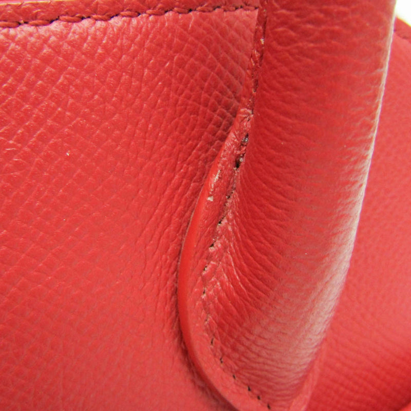 Balenciaga Logo Ville Leather Red Bag