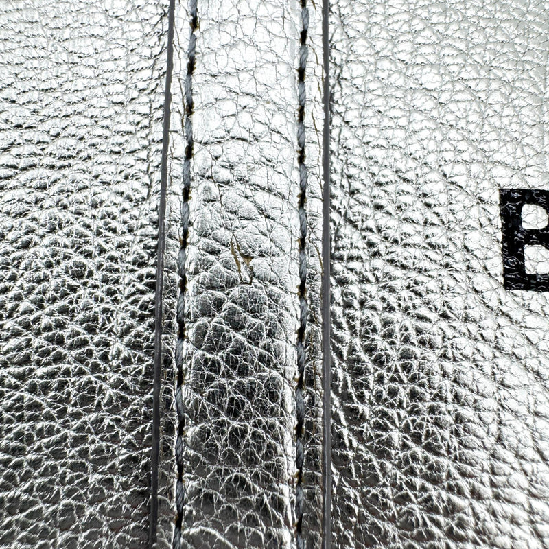 Balenciaga Everyday Patent Silver Leather Bag