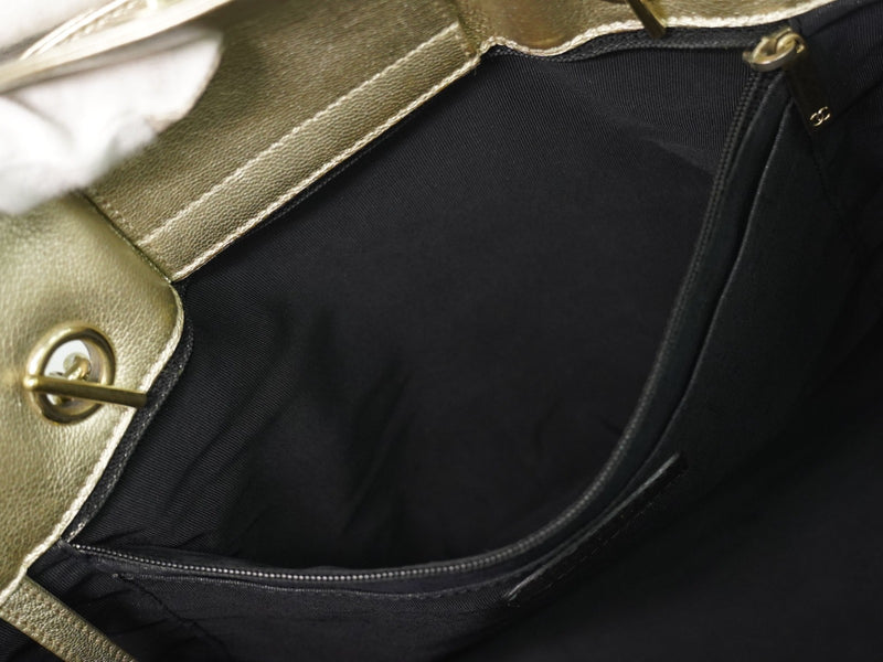 Chanel Boy Shopper Calfskin Gold Leather Bag