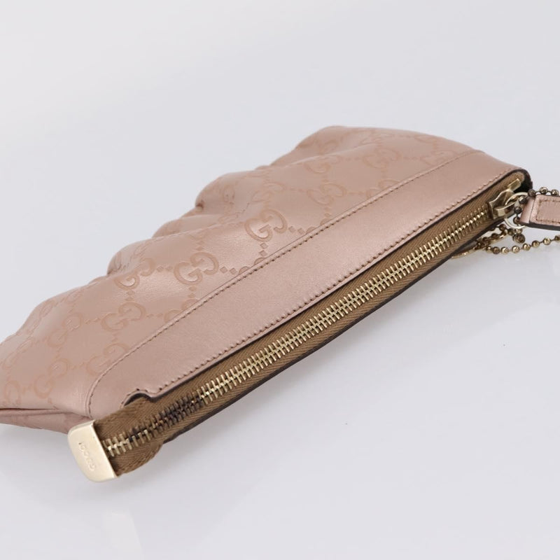 Gucci Heart Wristlet Guccissima Leather Pink Bag