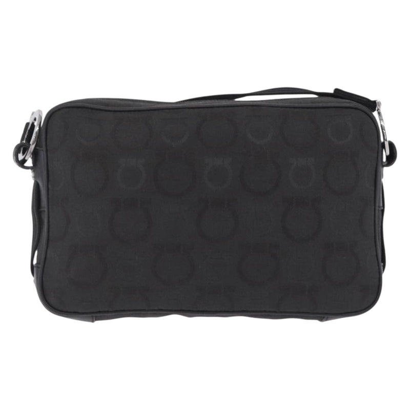 Salvatore Ferragamo Gancini Canvas Black Bag