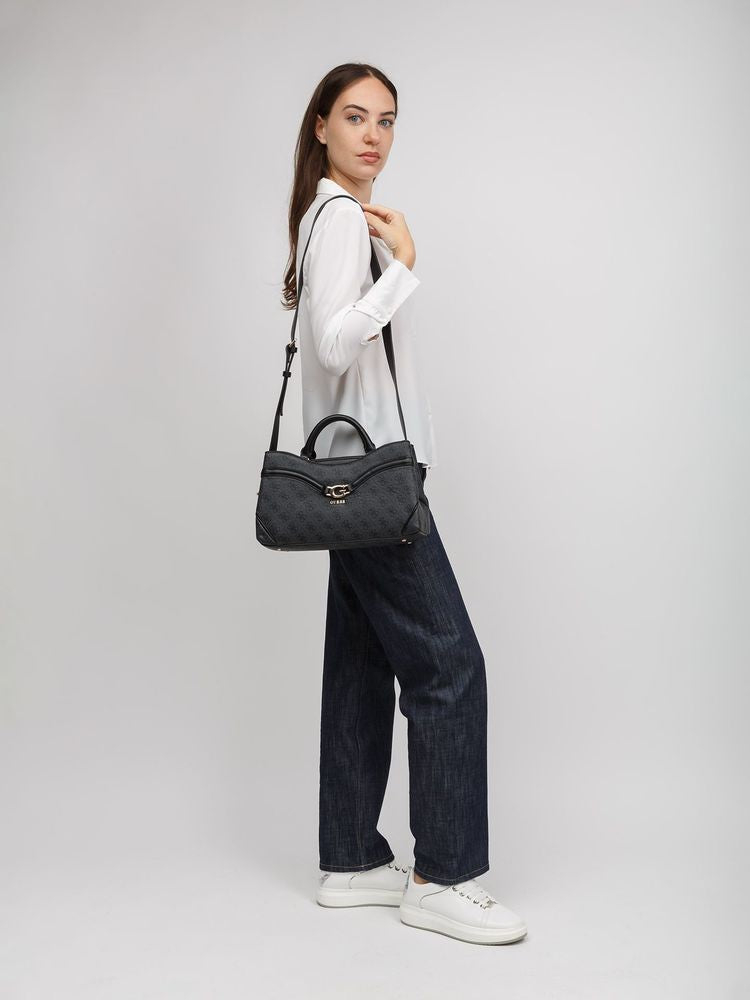 Guess Dea Girlfriend Shoulder Bag — Black Polyurethane