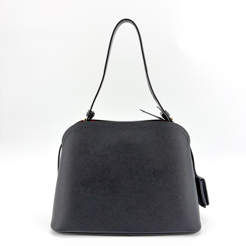 Prada Matinee Top Handle Saffiano Leather Black Bag