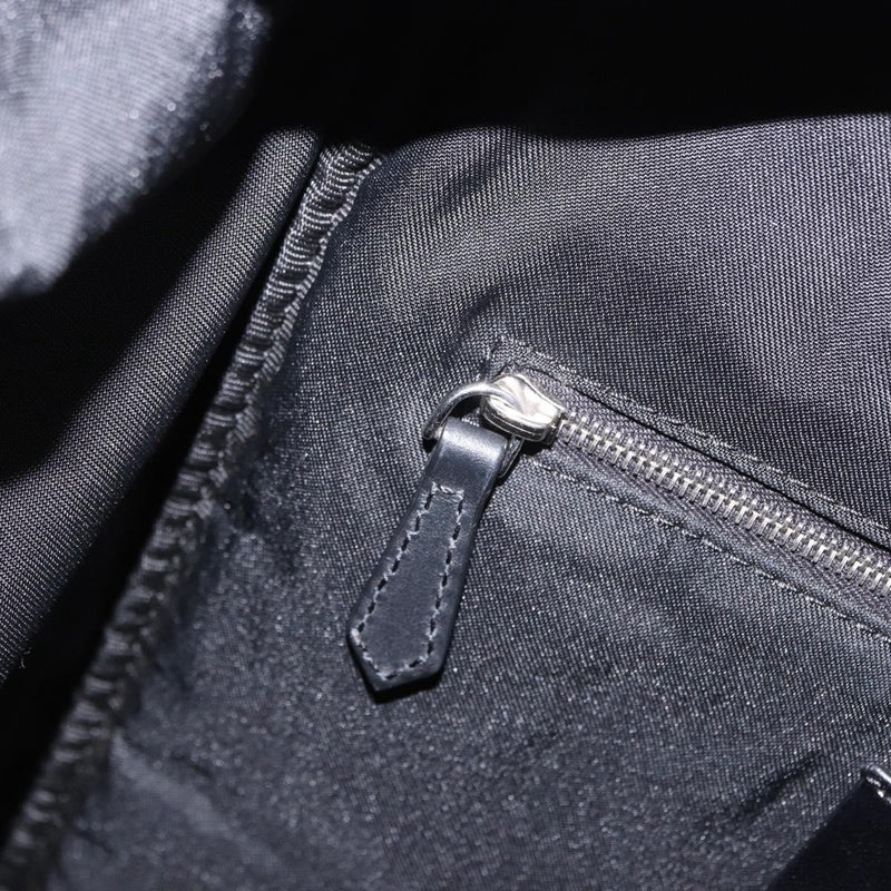Fendi Fiend Nylon With Printed Leather Black Bag