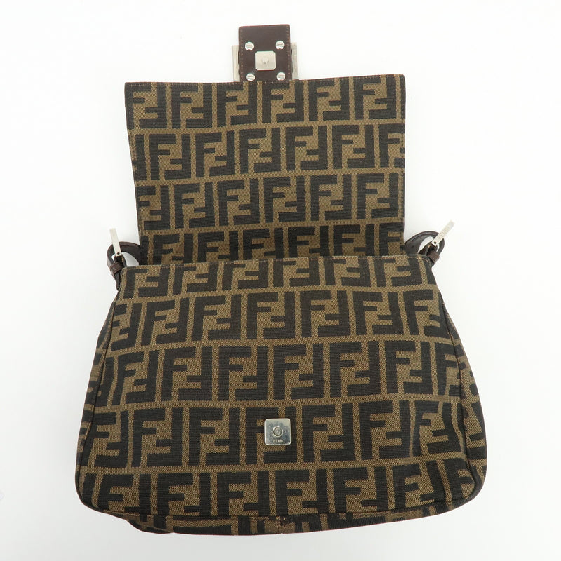 Fendi Mamma Baguette Monogram Canvas Brown Bag