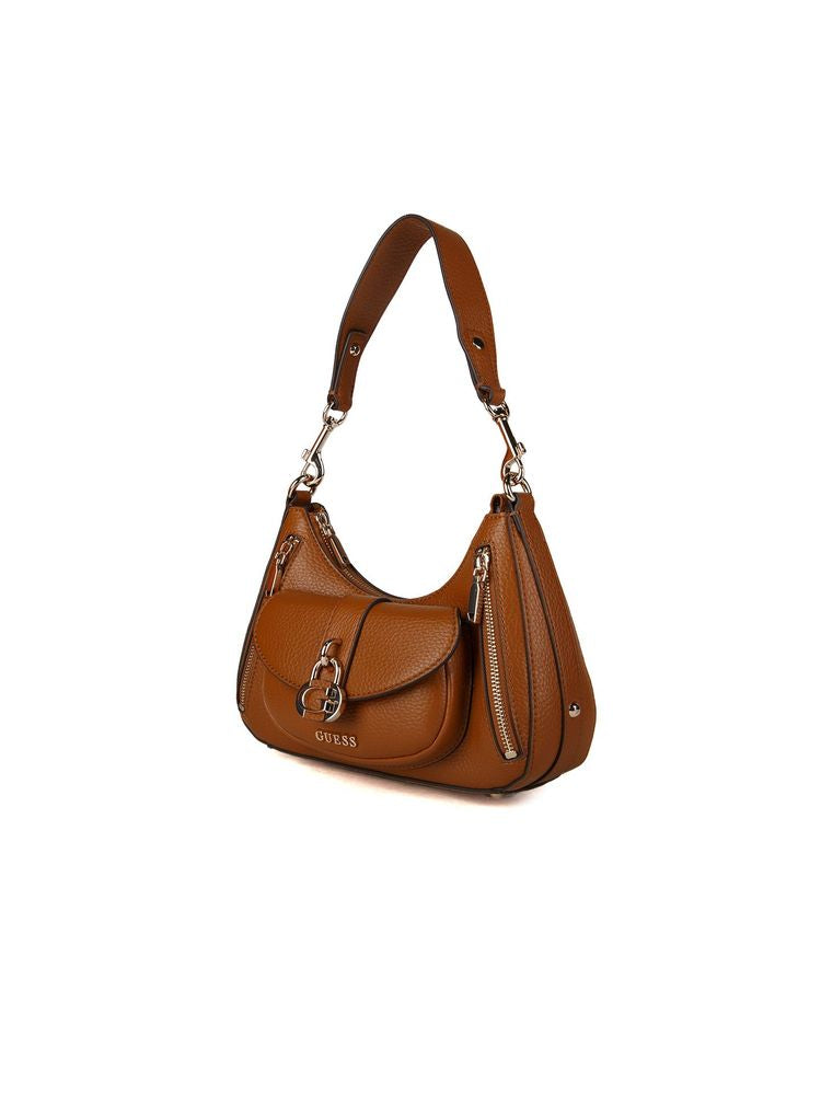 Guess Jessa Shoulder Bag — Caramel Polyurethane