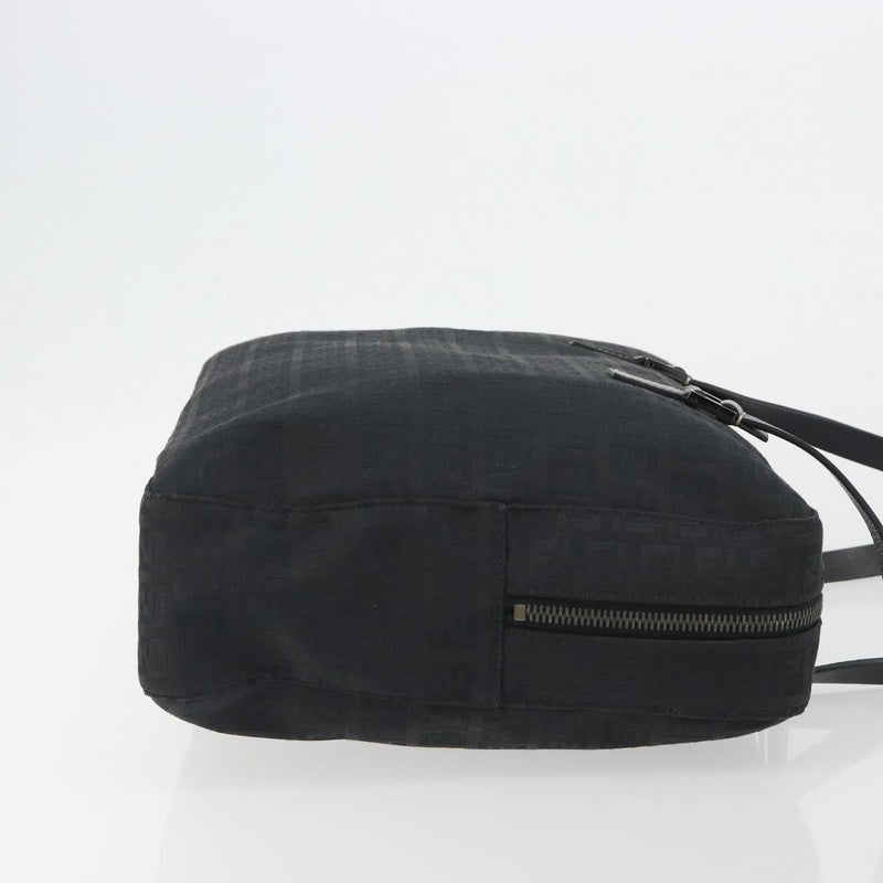 Fendi Shoulder Zucchino Canvas Black Bag