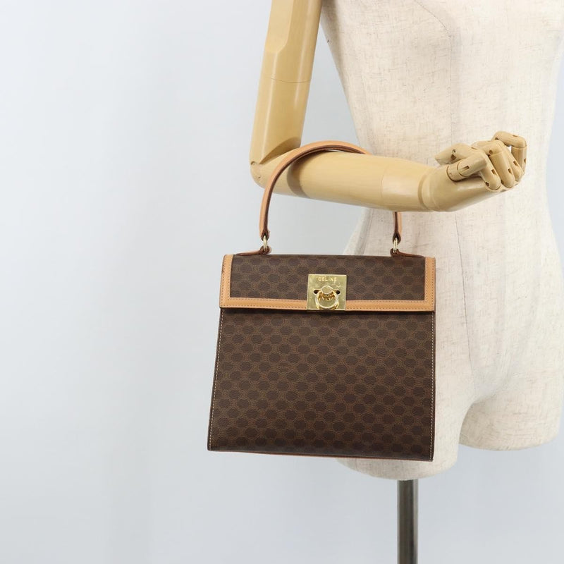 Celine Handbag Canvas Brown Bag