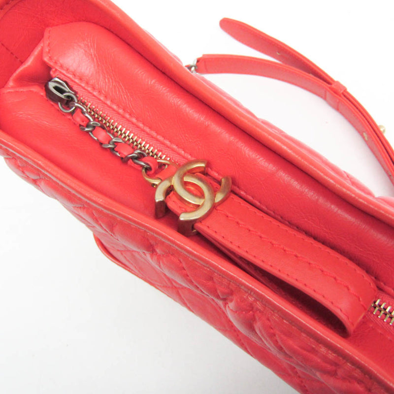 Chanel Gabrielle Hobo Quilted Aged Calfskin Red Leather