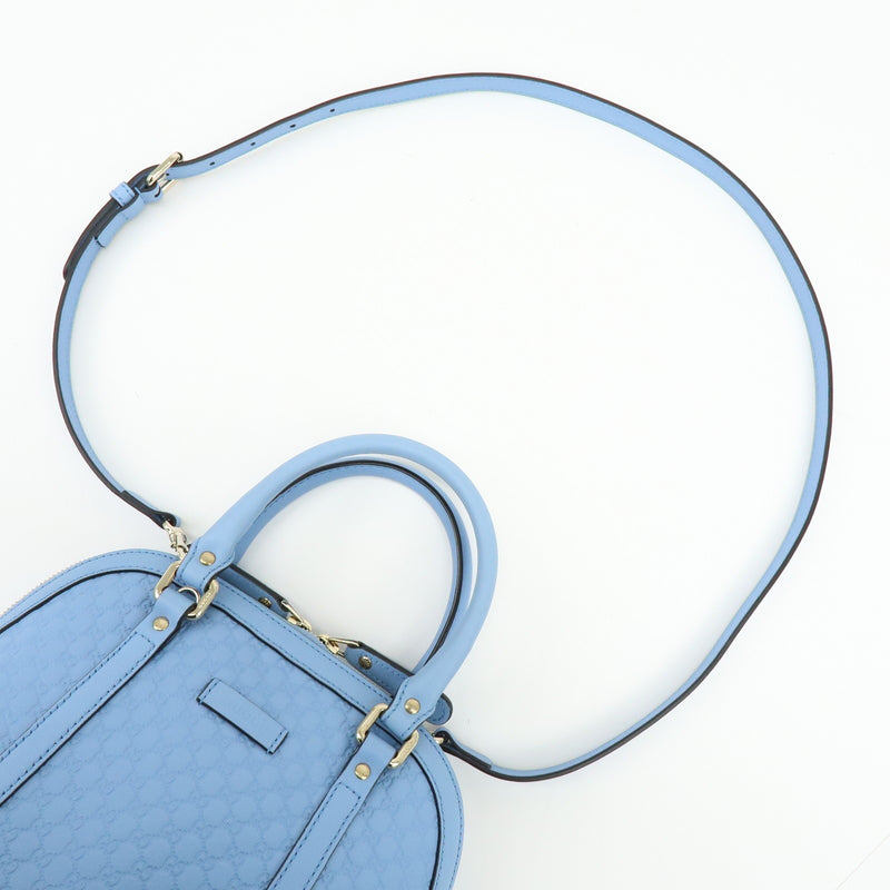 Gucci Convertible Dome Satchel Microguccissima Leather Blue