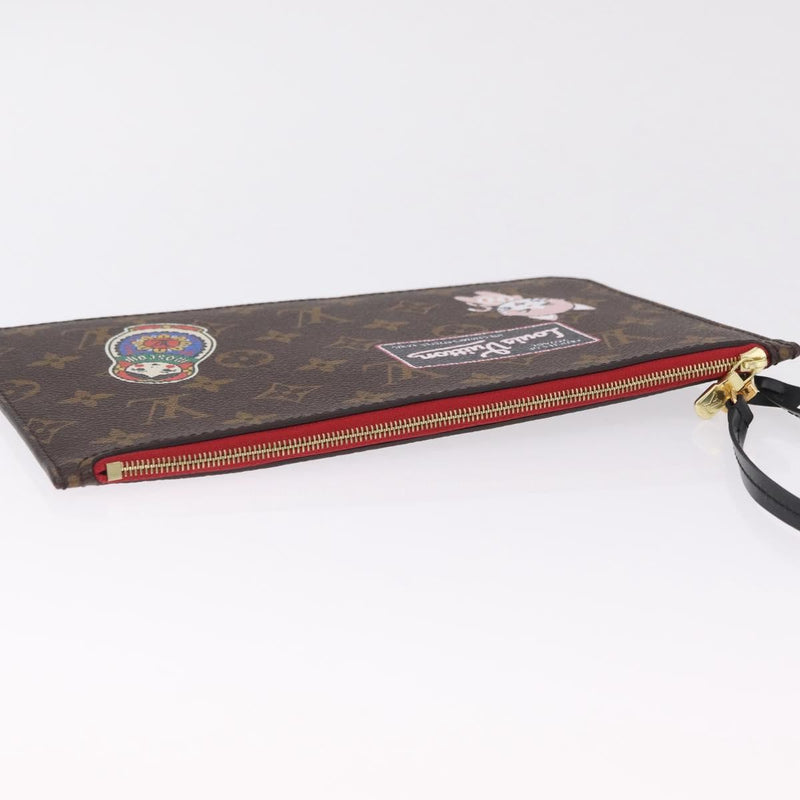 Louis Vuitton Neverfull Pochette Limited Edition World Tour Monogram Canvas Brown Bag