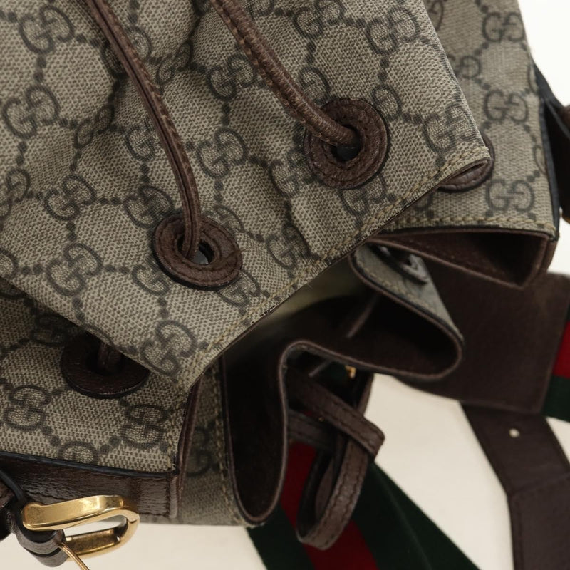 Gucci Neo Vintage Drawstring Bucket Gg Coated Canvas Beige Bag