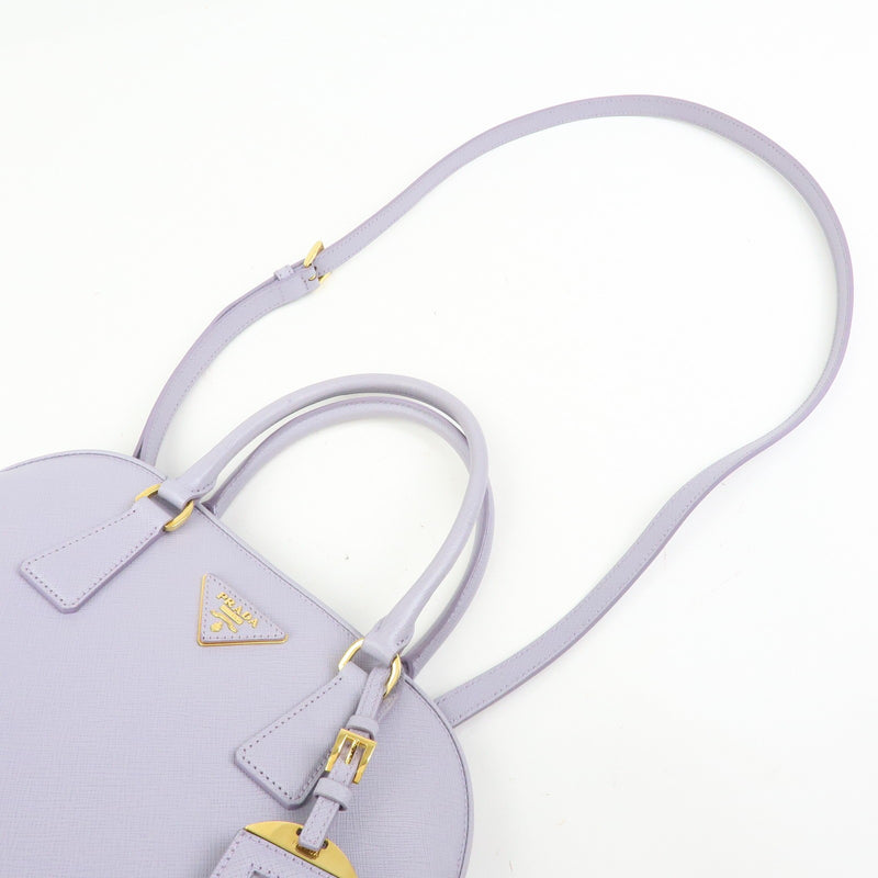 Prada Open Promenade Saffiano Leather Purple Bag
