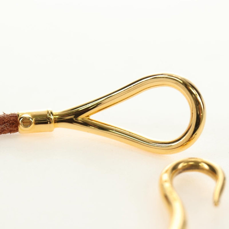 Hermes Jumbo Hook Braided Leather And Metal Brown Bijoux