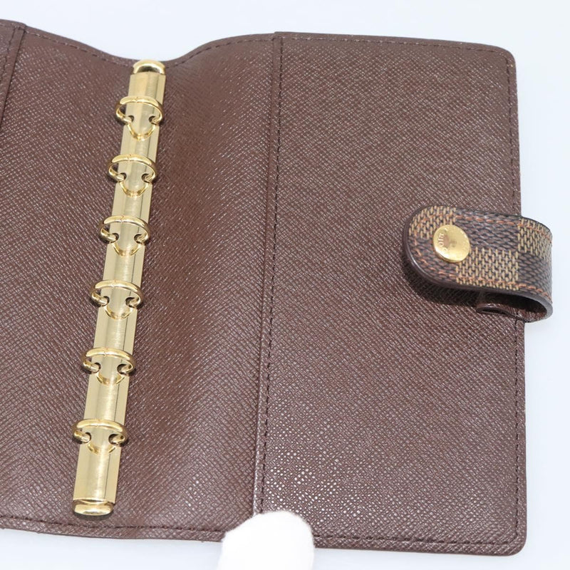 Louis Vuitton Ring Agenda Cover Damier Brown Canvas Bag