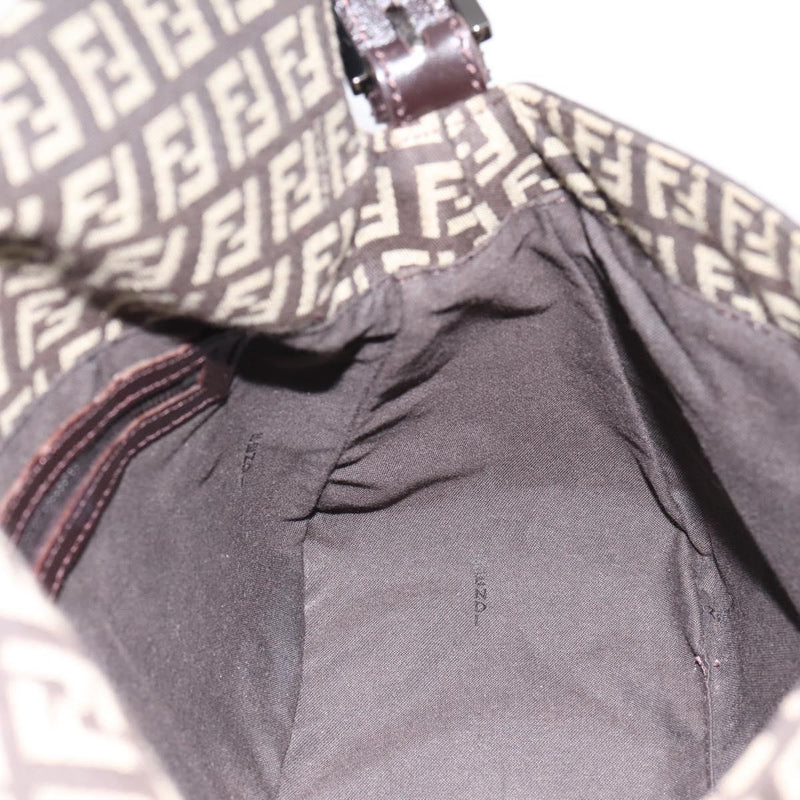 Fendi Mamma Baguette Zucchino Canvas Brown Bag