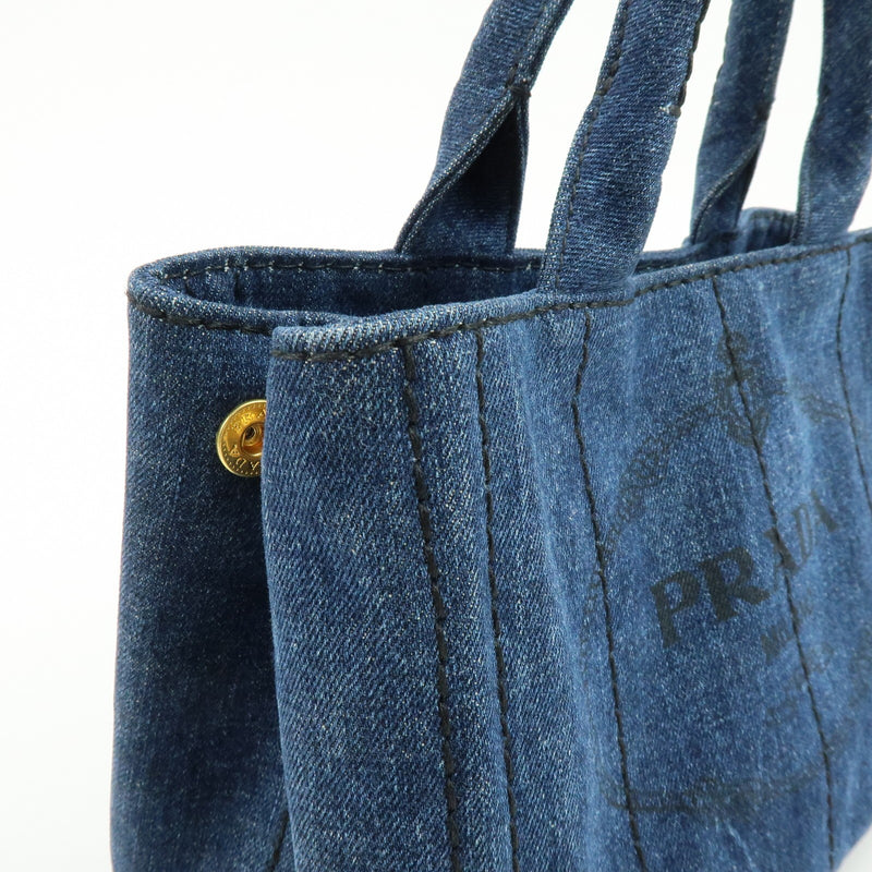 Prada Canapa Convertible Denim Blue Denim_jeans Bag