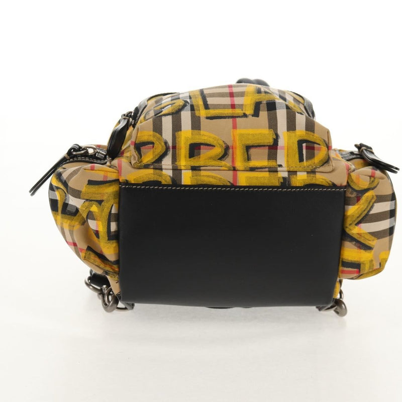 Burberry Graffiti Rucksack Vintage Check Canvas Beige Bag