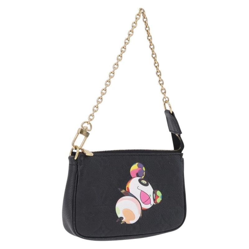 Louis Vuitton Pochette Accessoires Monogram Empreinte Leather Black Bag