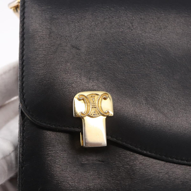 Celine Shoulder Leather Black Bag