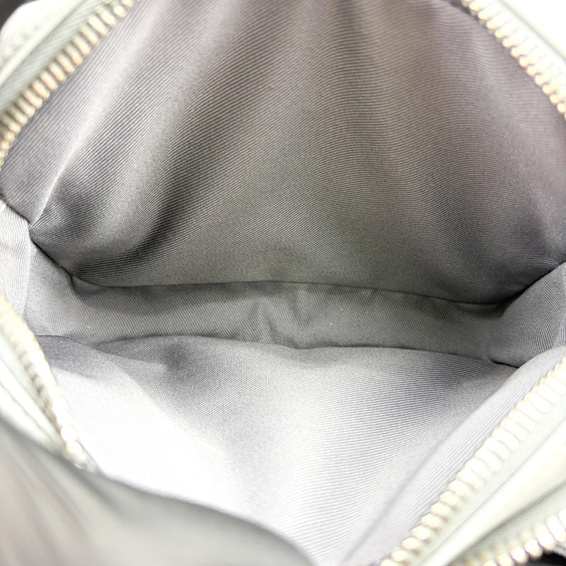 Christian Dior Double Zip Cd Diamond Coated Canvas Gray Bag