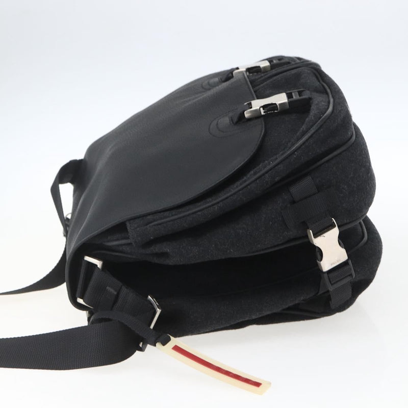 Prada Shoulder Wool Black Bag