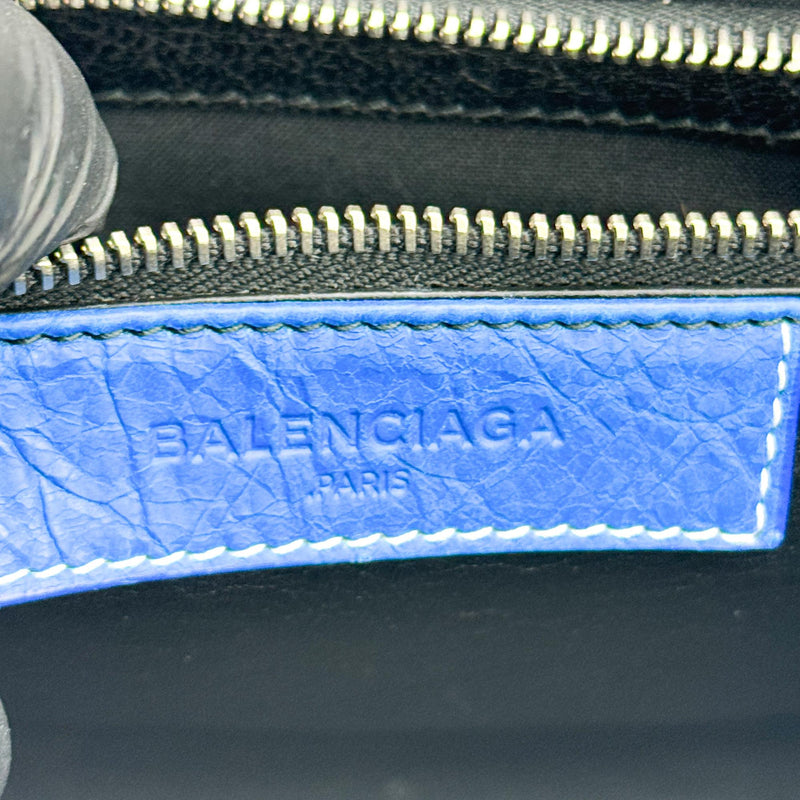Balenciaga Bazar Striped Leather Black Bag