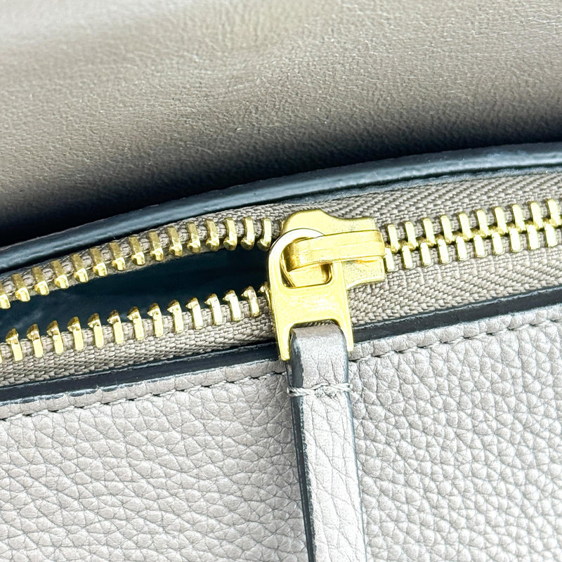 Celine Belt Textured Leather Brown Calfskin Bag