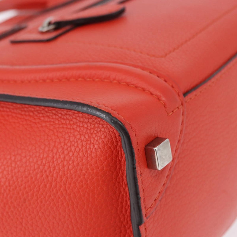 Celine Luggage Smooth Leather Red Bag