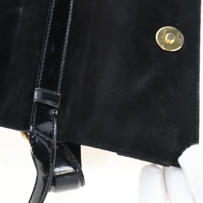 Salvatore Ferragamo Vala Patent Leather Black Patent_leather Bag
