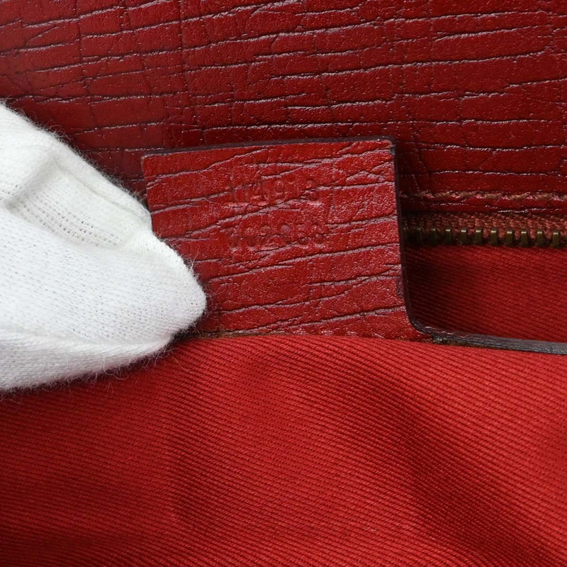 Gucci Horsebit Bracket Gg Canvas Red Bag