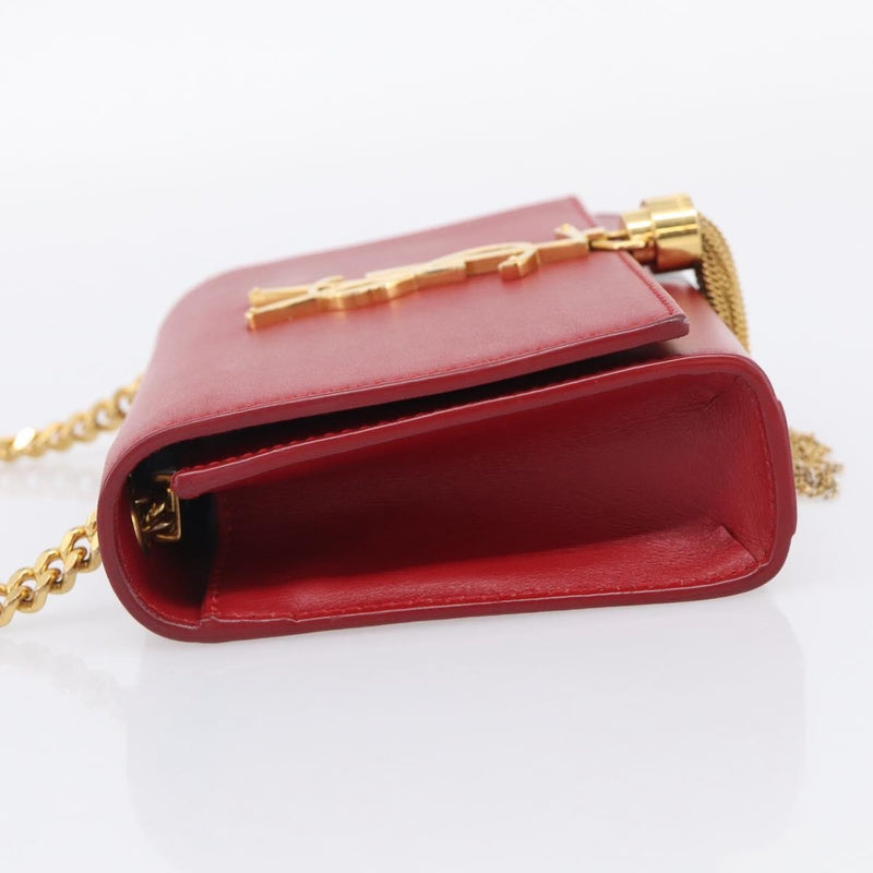 Saint Laurent Classic Monogram Leather Red Bag