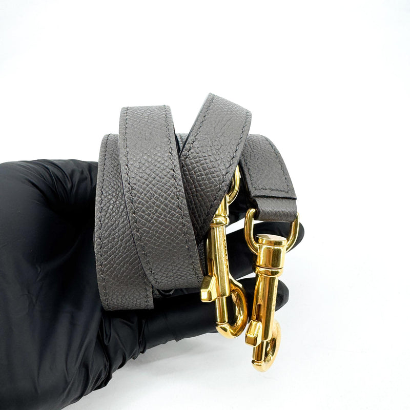 Celine Belt Calfskin Gray Leather Bag